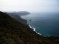 Panorama of high atlantic ocean sea cliff coast landscape at Vixia Herbeira Carino A Coruna Costa Artabra Galicia Spain