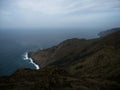 Panorama of high atlantic ocean sea cliff coast landscape at Vixia Herbeira Carino A Coruna Costa Artabra Galicia Spain