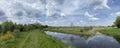 Panorama from hiking path next to Marienberg vechtkanaal