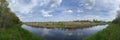 Panorama from hiking path next to Marienberg vechtkanaal