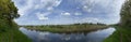 Panorama from hiking path next to Marienberg vechtkanaal