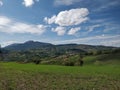 panorama hills of Reggio Emilia Italy in spring