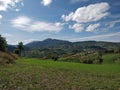 panorama hills of Reggio Emilia Italy in spring