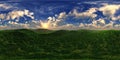 Panorama of the hilly landscape HDRI, environment map