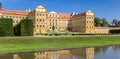 Panorama of the historic castle of Jaromerice nad Rokytnou