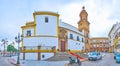 Panorama of Santo Domingo Church, Cadiz, Spain