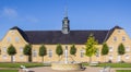 Panorama of the historic church settlement in Christiansfeld Royalty Free Stock Photo