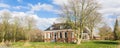 Panorama of a historic farm in the recreation area Kardinge near Groningen Royalty Free Stock Photo