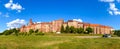 Panorama of historic granaries in Grudziadz