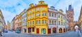 Panorama of Mostecka Street with, Mala Strana Bridge Tower, Lesser Quarter, Prague, Czech Republic