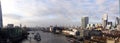 Panorama - Historic and Modern Buildings along the River Thames in London, United Kingdom