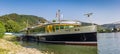 Panorama of a historic river boat in Boppard