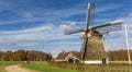 Panorama of the historic windmill of Oudemolen Royalty Free Stock Photo
