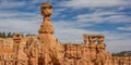 Panorama of hoodoos in the Amphitheater in Bryce Canyon Royalty Free Stock Photo