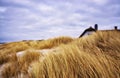 Panorama from the house behind the dunes at the Baltic Sea. Ahrenhoop