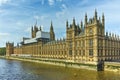 Panorama of Houses of Parliament, Palace of Westminster, London, England Royalty Free Stock Photo