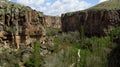 Panoramic View of Ihlara Valley in Cappadocia Royalty Free Stock Photo