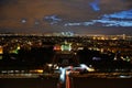 Panorama of illuminated Paris at night