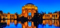 Palace of Fine Arts at sunset in San Francisco California Royalty Free Stock Photo