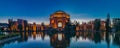 Palace of Fine Arts at sunset in San Francisco California Royalty Free Stock Photo