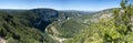 Panorama image of the Ardeche river, France Royalty Free Stock Photo