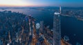 Panorama images of Hong Kong Cityscape view from sky