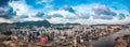 Panorama images of Hong Kong Cityscape view from sky