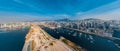 Panorama images of Hong Kong Cityscape view from sky