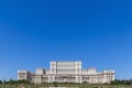 Panorama of impressive Palace of the Parliament Republic`s House is seat of Parliament of Romania Royalty Free Stock Photo