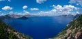 Rim Village Overlook of Crater Lake and Wizard Island Royalty Free Stock Photo