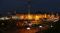 Panorama of Independence Square in Ukrainian capital Kyiv at night