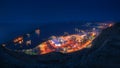 Panorama of industrial factory at night Royalty Free Stock Photo