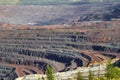 Panorama of industrial mine for extraction of natural resources.