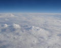 Sky panorama of the aircraft illuminator at an altitude of 9000 m above sea level.