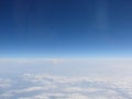 Sky panorama of the aircraft illuminator at an altitude of 9000 m above sea level.