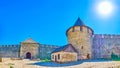 Panorama of the inner courtyard of medieval Khotyn Fortress, Ukraine