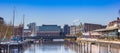 Panorama of the inner harbor of Bremerhaven Royalty Free Stock Photo