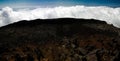 Panorama inside caldera of Pico volcano, Azores, Portugal Royalty Free Stock Photo