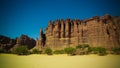 Panorama inside canyon aka Guelta d`Archei in East Ennedi, Chad Royalty Free Stock Photo