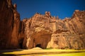 Panorama inside canyon aka Guelta d'Archei in East Ennedi, Chad Royalty Free Stock Photo
