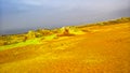 Panorama inside Dallol volcanic crater in Danakil depression, Afar Ethiopia Royalty Free Stock Photo