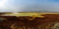 Panorama inside Dallol volcanic crater in Danakil depression Ethiopia Royalty Free Stock Photo