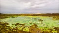 Panorama inside Dallol volcanic crater in Danakil depression, Ethiopia Royalty Free Stock Photo