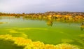 Panorama inside Dallol volcanic crater in Danakil depression, Ethiopia Royalty Free Stock Photo