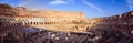 Scenic sunset over the Colosseum. Marble arches ruins over a blue sky, Rome, Italy Royalty Free Stock Photo