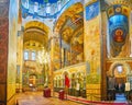 Panorama of interior of St Cyril Church, on May 18 in Kyiv, Ukraine