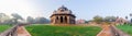 Panorama of Isa Khan's Tomb near the Humayun's Tomb in New Delhi, India Royalty Free Stock Photo