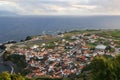 Panorama of the island of Corvo Azores Royalty Free Stock Photo