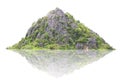 Panorama island, hill, mountain isolated on a white background