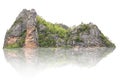 Panorama island, hill, mountain isolated on a white background